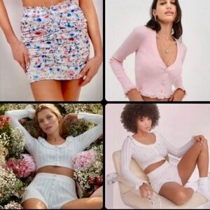 For Love and Lemons 4 Piece Lot- Mix & Match -XL- NEW- Cardigans/Skirt/Lounge